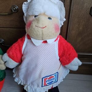 Pepsi Vintage Plush Doll with Red Outfit